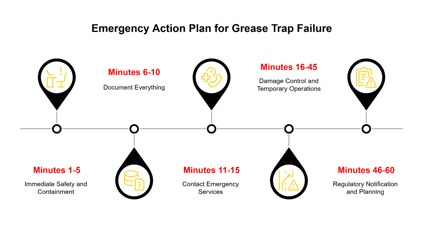 emergency action plan for grease trap failure