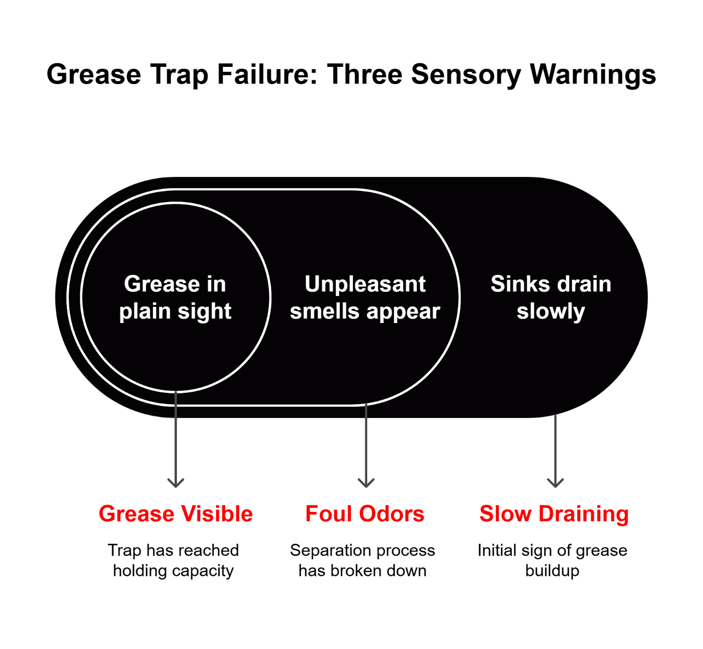 grease trap failure three sensory warnings